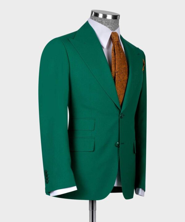 2pc Peak Lapel Two Botton Casual Fit Men Suit - Image 3