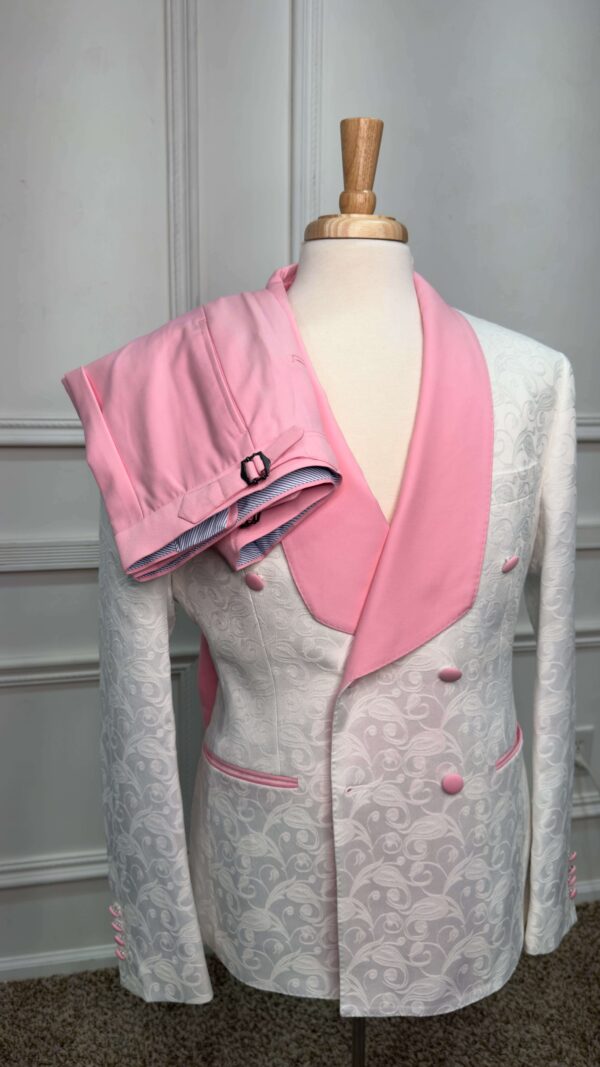 Slim Wedding Peaked Lapel Blazer Jacket - Image 3