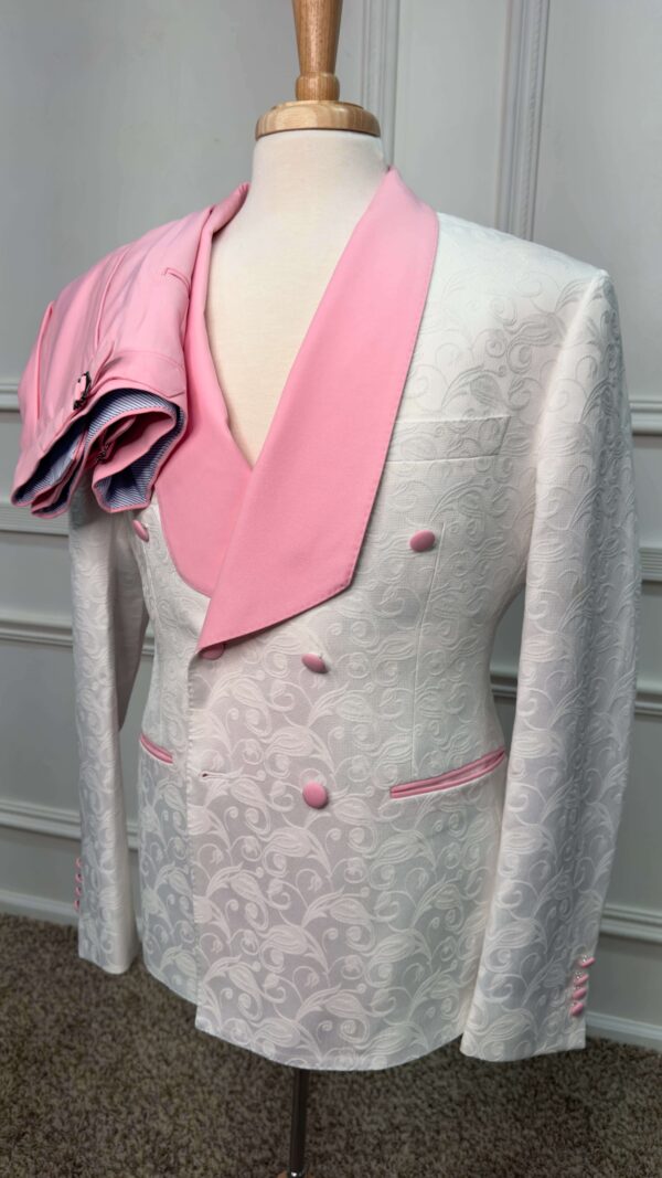 Slim Wedding Peaked Lapel Blazer Jacket - Image 4